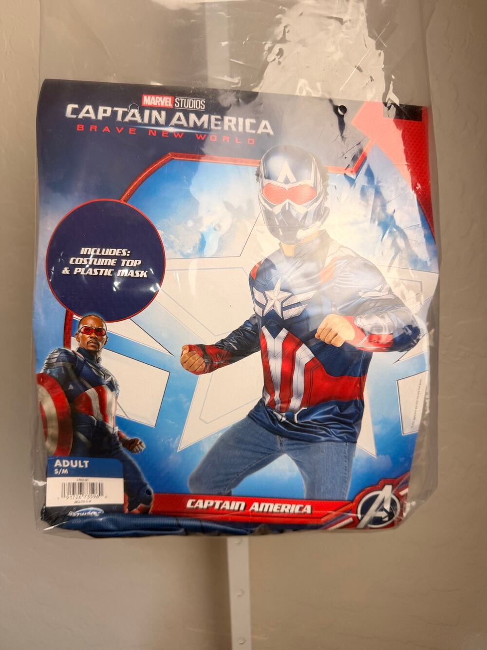 Marvel Captain America Brave New World Adult Costume Top & Mask S/M New